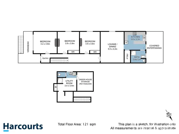 Floorplan of Homely house listing, 74 Ashbolt Crescent, Lutana TAS 7009