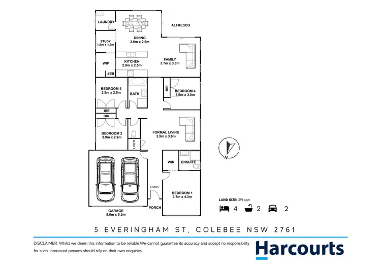 Floorplan of Homely house listing, 5 Everingham Street, Colebee NSW 2761