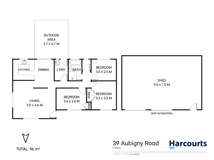 Floorplan of Homely house listing, 39 Aubigny Road, Oakey QLD 4401