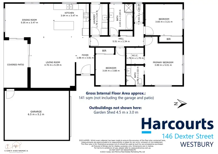 Floorplan of Homely house listing, 146 Dexter Street, Westbury TAS 7303