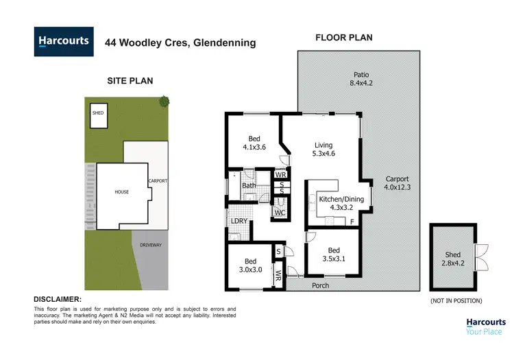 Floorplan of Homely house listing, 44 Woodley Crescent, Glendenning NSW 2761