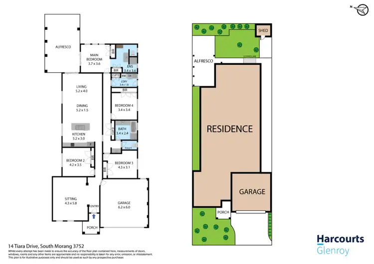 Floorplan of Homely house listing, 14 Tiara Drive, South Morang VIC 3752