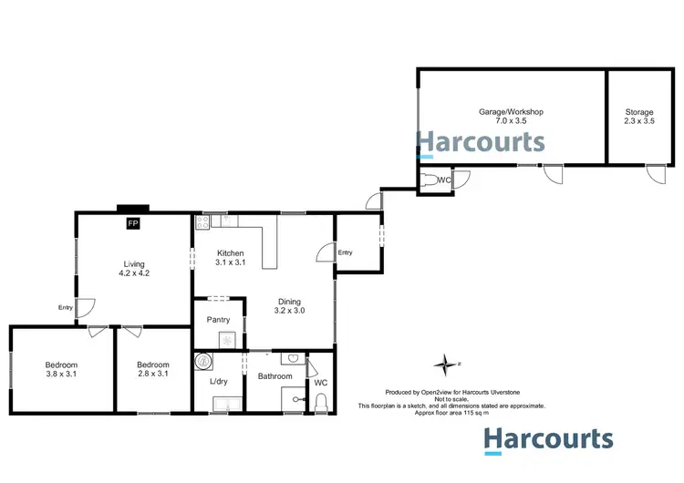 Floorplan of Homely house listing, 53 Sice Avenue, Heybridge TAS 7316