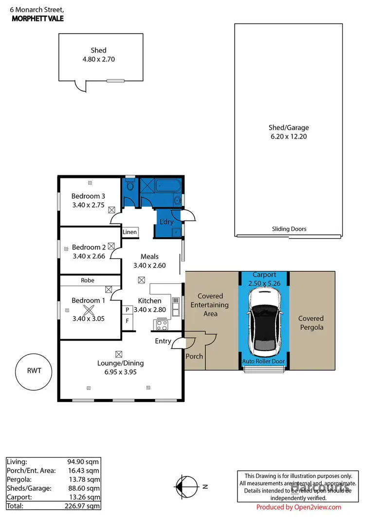 Floorplan of Homely house listing, 6 Monarch Street, Morphett Vale SA 5162