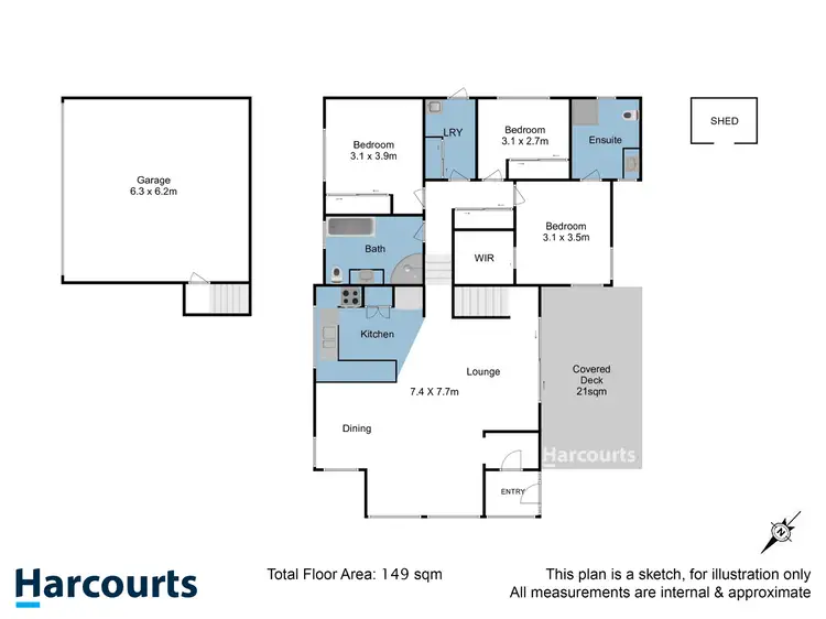 Floorplan of Homely house listing, 1/360 Carella Street, Tranmere TAS 7018