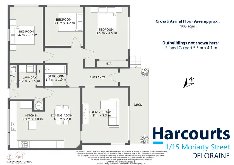 Floorplan of Homely house listing, 1/15 Moriarty Street, Deloraine TAS 7304