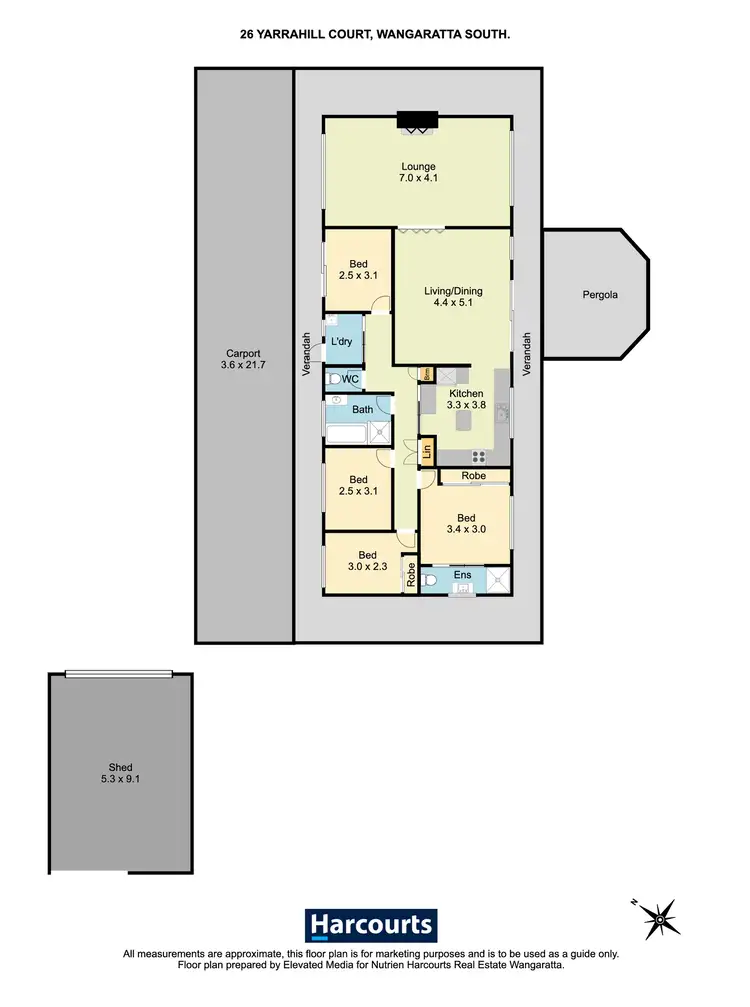 Floorplan of Homely house listing, 26 Yarrahill Court, Wangaratta South VIC 3678