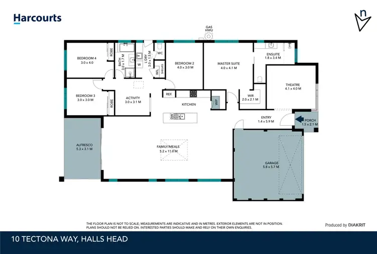 Floorplan of Homely house listing, 10 Tectona Way, Halls Head WA 6210