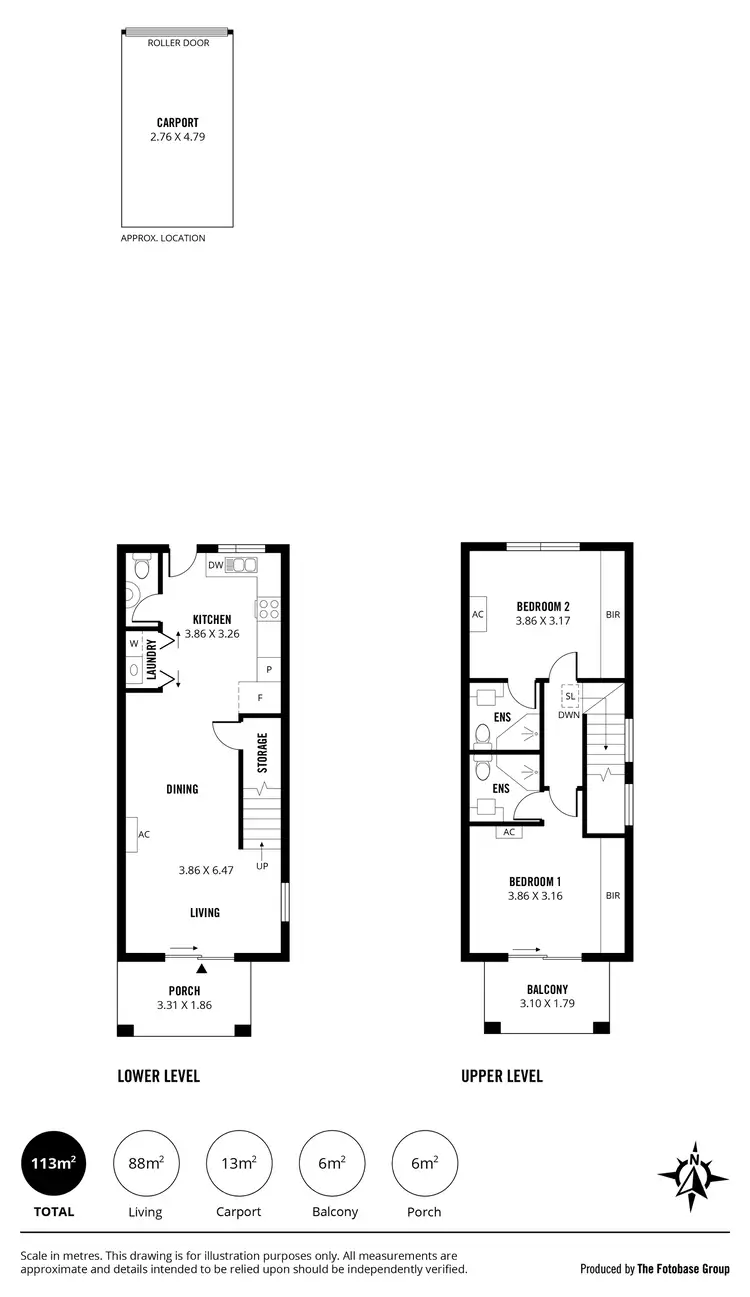 Floorplan of Homely townhouse listing, 8/20 Macmillan Avenue, Mawson Lakes SA 5095
