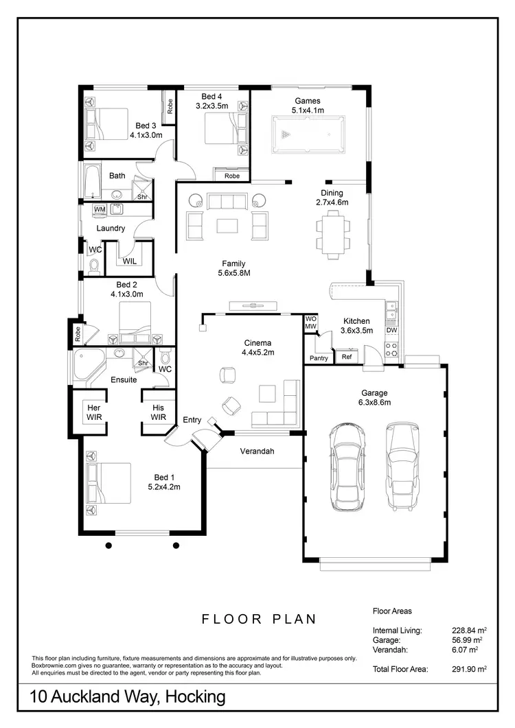 Floorplan of Homely house listing, 10 Auckland Way, Hocking WA 6065