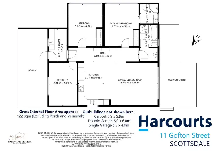 Floorplan of Homely house listing, 11 Gofton Street, Scottsdale TAS 7260