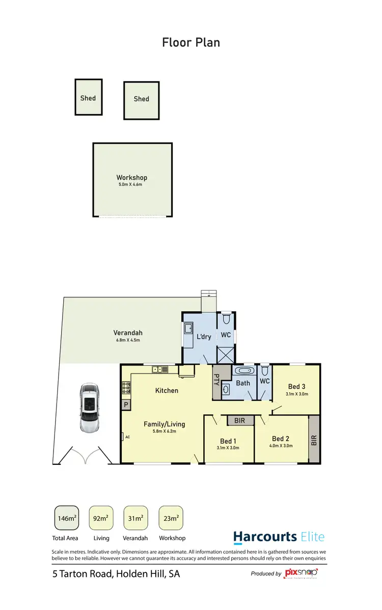 Floorplan of Homely house listing, 5 Tarton Road, Holden Hill SA 5088