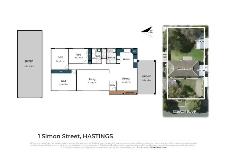 Floorplan of Homely house listing, 1 Simon Street, Hastings VIC 3915
