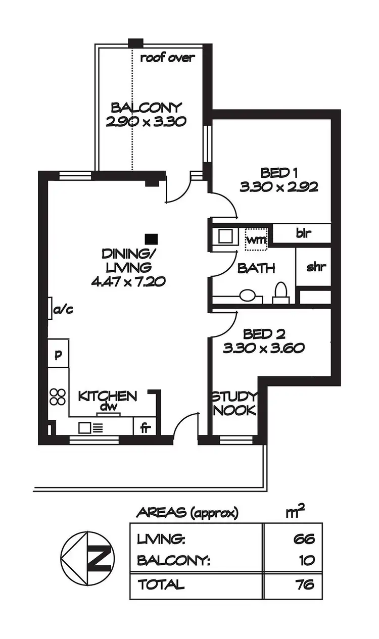 Floorplan of Homely apartment listing, 105/129 Sturt Street, Adelaide SA 5000