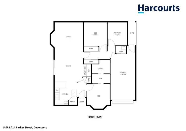 Floorplan of Homely villa listing, 1/14 Parker Street, Devonport TAS 7310