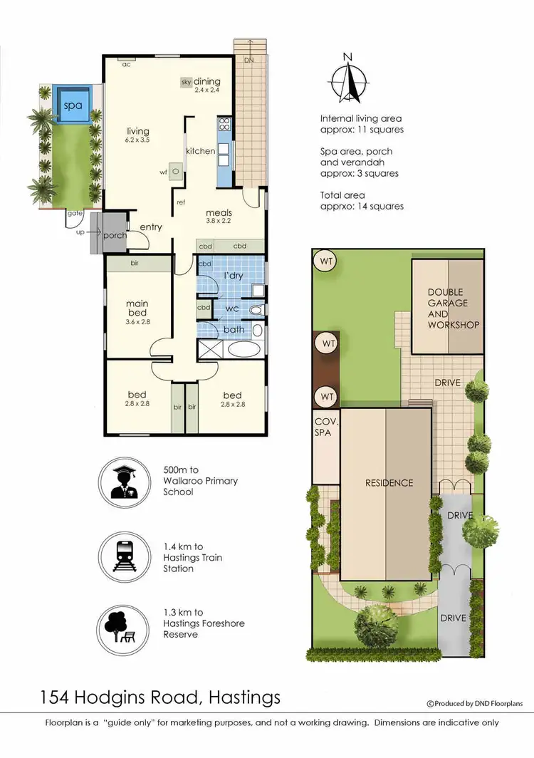 Floorplan of Homely house listing, 154 Hodgins Road, Hastings VIC 3915