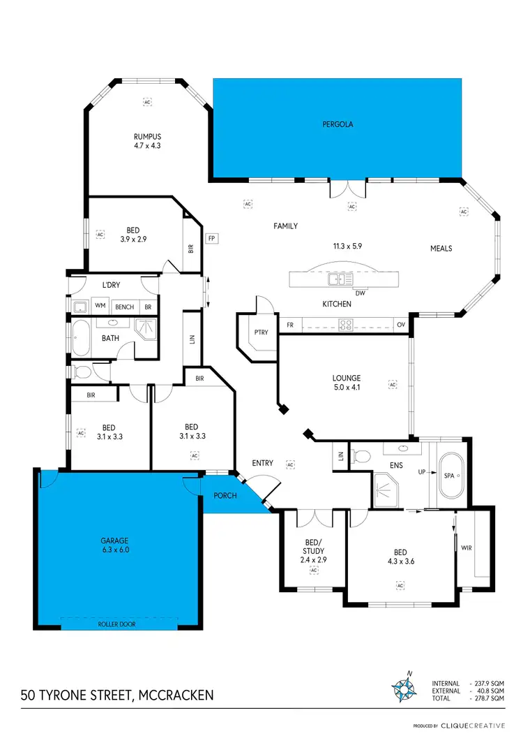 Floorplan of Homely house listing, 50 Tyrone Street, Mccracken SA 5211