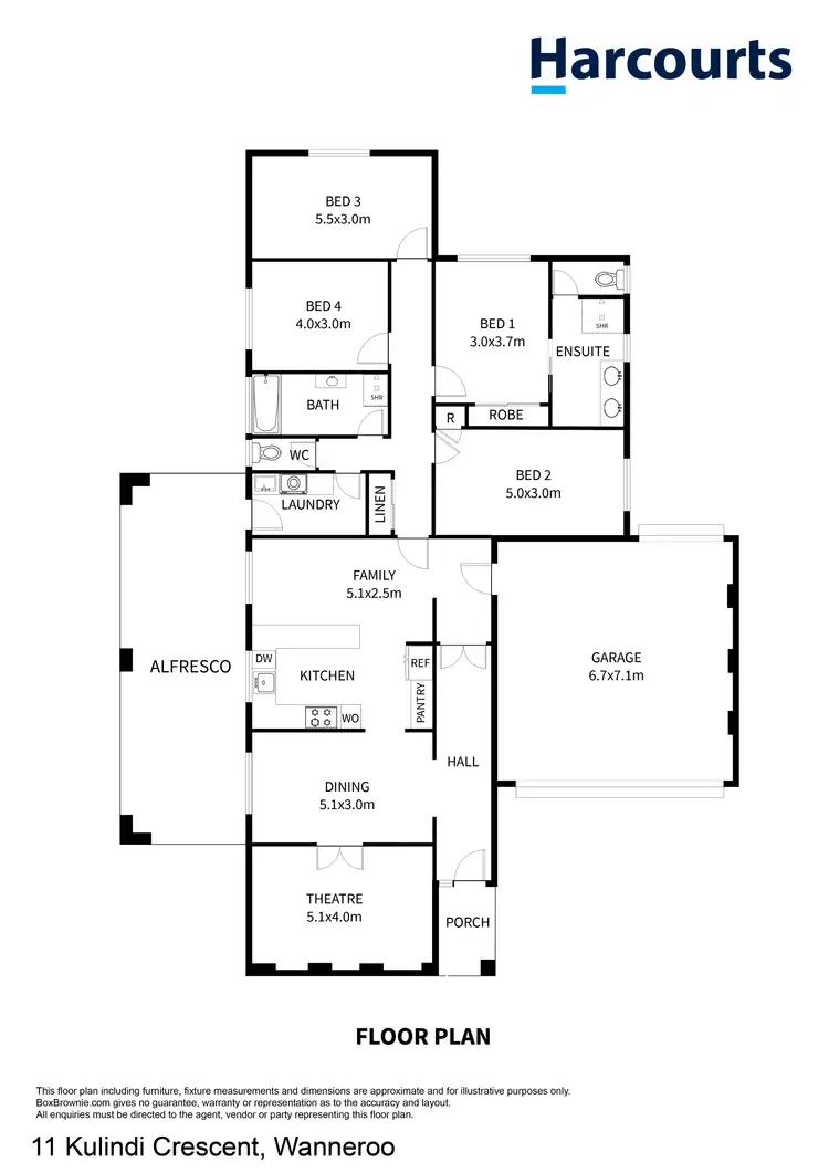 Floorplan of Homely house listing, 11 Kulindi Crescent, Wanneroo WA 6065