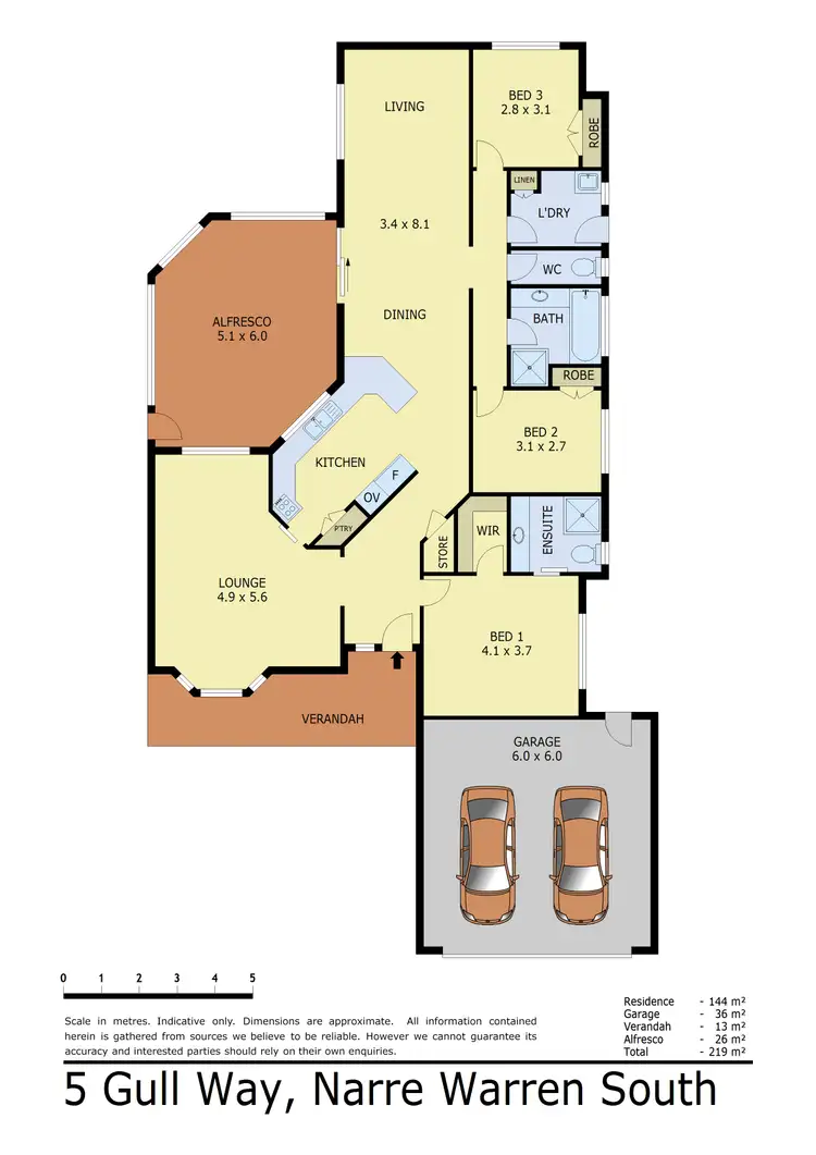 Floorplan of Homely house listing, 5 Gull Way, Narre Warren South VIC 3805