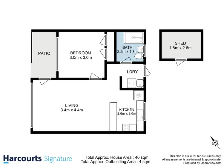 Floorplan of Homely unit listing, 5/35A Barossa Road, Glenorchy TAS 7010