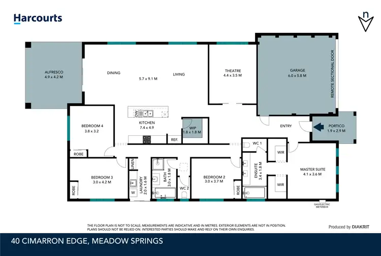 Floorplan of Homely house listing, 40 Cimarron Edge, Meadow Springs WA 6210