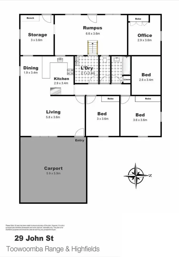 Floorplan of Homely house listing, 29 John Street, East Toowoomba QLD 4350