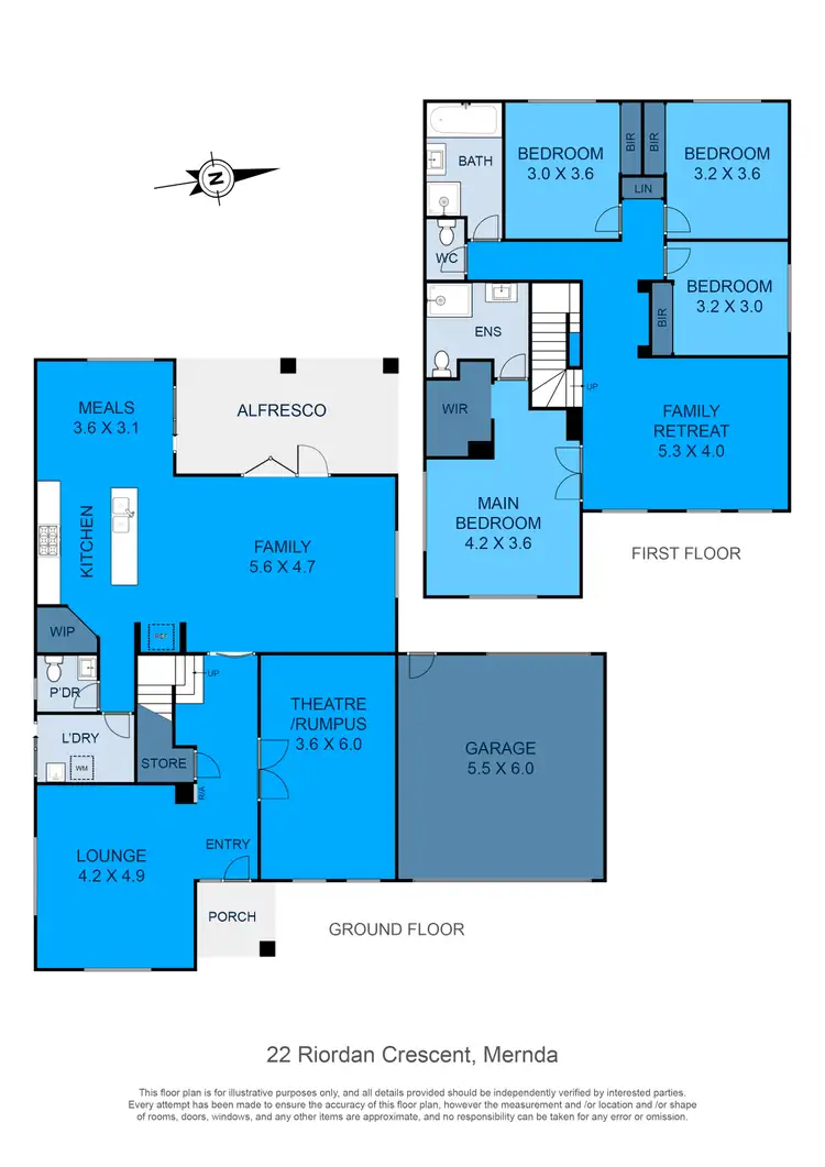 Floorplan of Homely house listing, 22 Riordan Crescent, Mernda VIC 3754