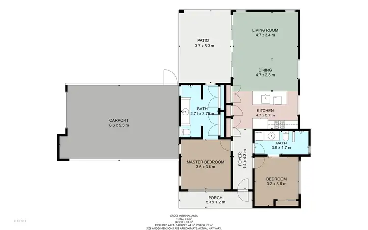 Floorplan of Homely house listing, 2/24 Southward Street, Mission Beach QLD 4852