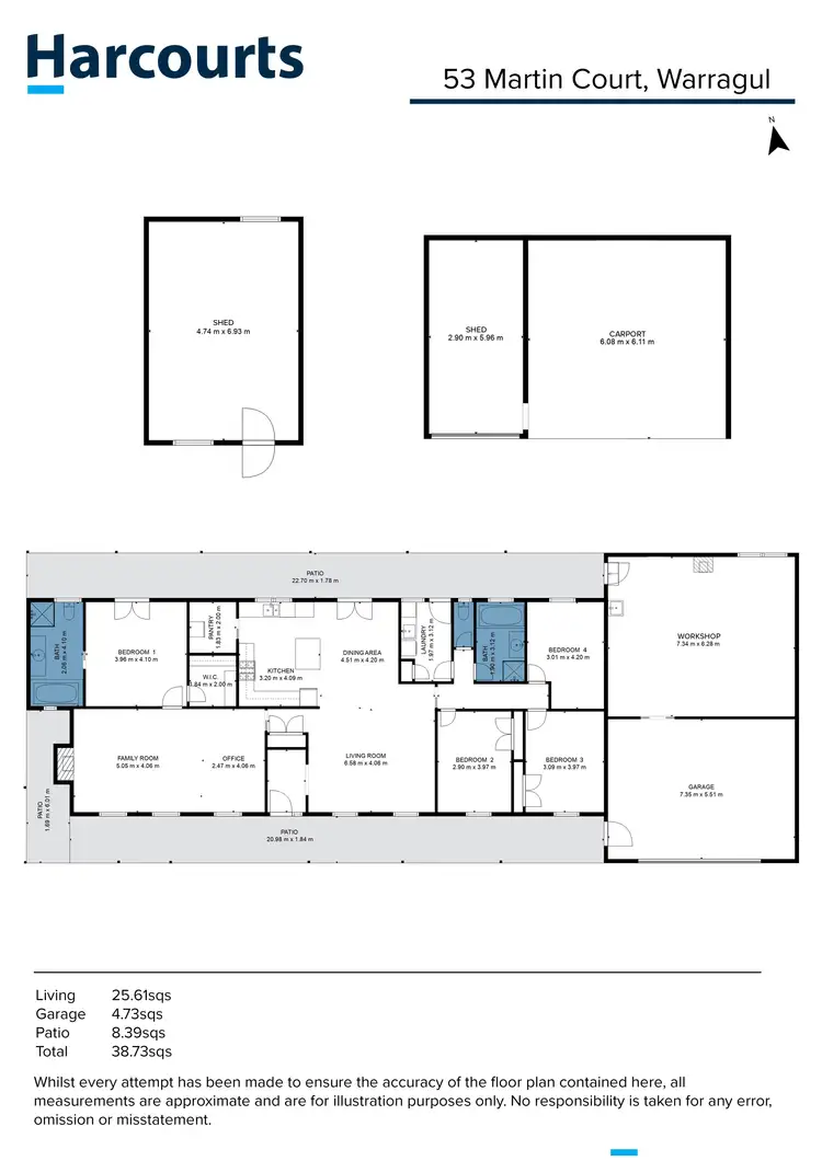 Floorplan of Homely house listing, 53 Martin Court, Warragul VIC 3820