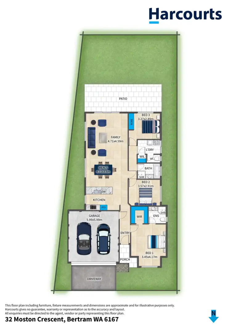 Floorplan of Homely house listing, 32 Moston Crescent, Bertram WA 6167