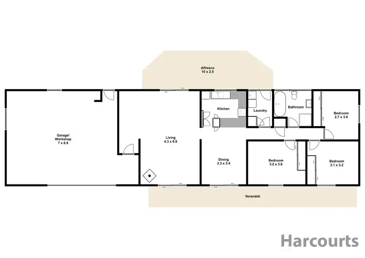 Floorplan of Homely house listing, 2 St Gwinear Court, Rawson VIC 3825