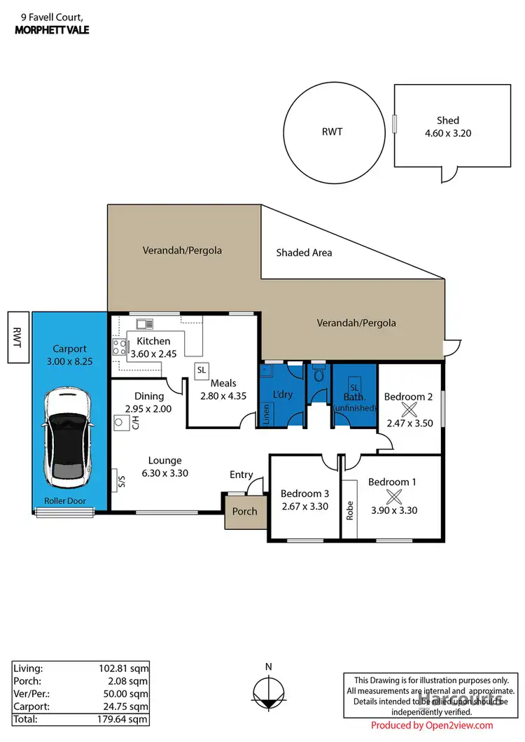 Floorplan of Homely house listing, 9 Favell Court, Morphett Vale SA 5162