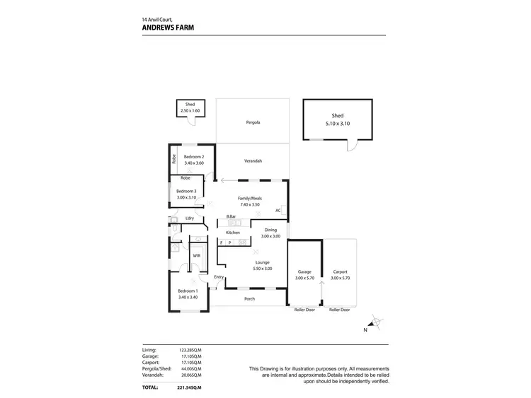 Floorplan of Homely house listing, 14 Anvil Court, Andrews Farm SA 5114