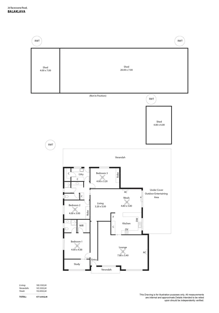 Floorplan of Homely house listing, 26 Racecourse Road, Balaklava SA 5461