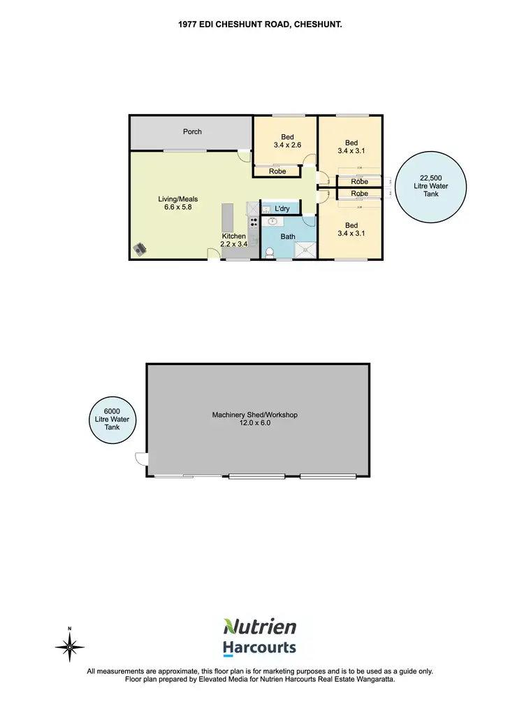 Floorplan of Homely rural property listing, 1977 Edi-Cheshunt Road, Cheshunt VIC 3678