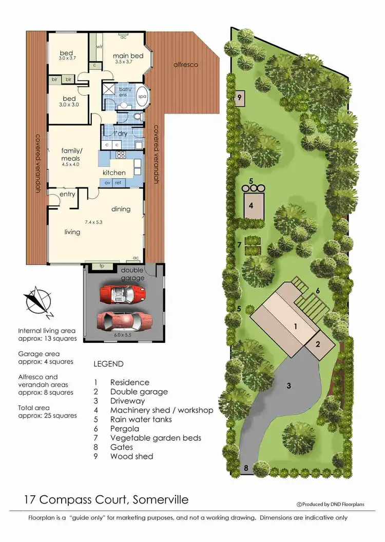 Floorplan of Homely rural property listing, 17 Compass Court, Somerville VIC 3912