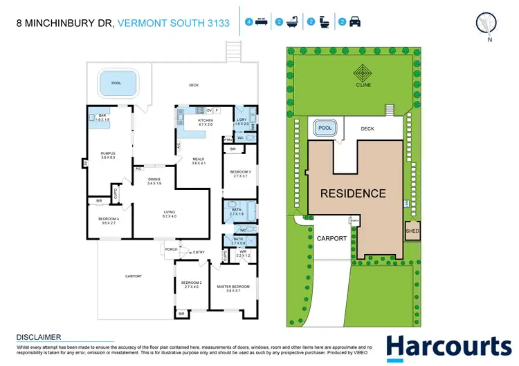 Floorplan of Homely house listing, 8 Minchinbury Drive, Vermont South VIC 3133