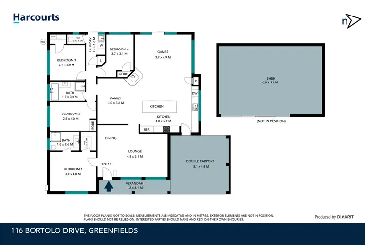 Floorplan of Homely house listing, 116 Bortolo Drive, Greenfields WA 6210