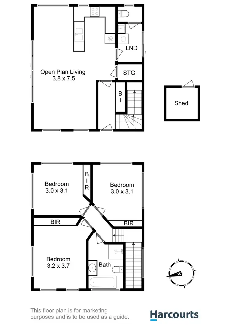 Floorplan of Homely unit listing, 3/5 Emmaline Court, Rokeby TAS 7019