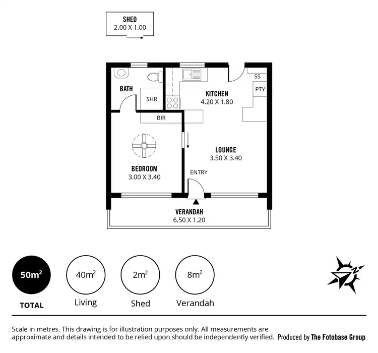 Floorplan of Homely unit listing, 1/2-4 Atkell Avenue, Campbelltown SA 5074