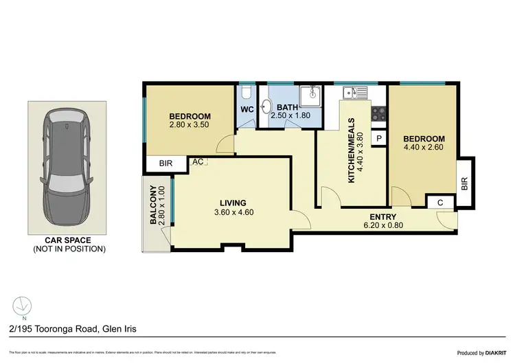 Floorplan of Homely apartment listing, 2/195 Tooronga Road, Glen Iris VIC 3146
