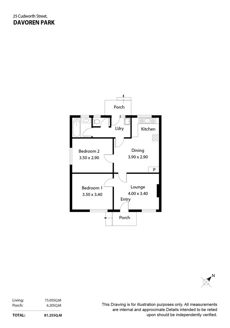 Floorplan of Homely house listing, 25 Cudworth Street, Davoren Park SA 5113