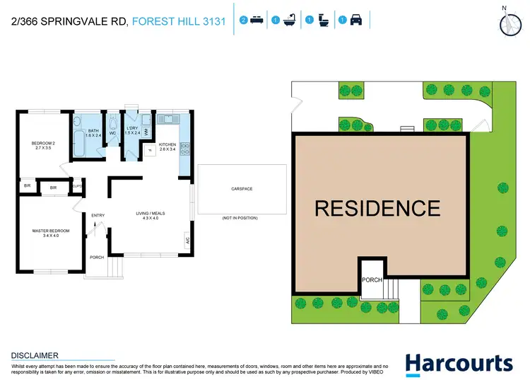 Floorplan of Homely unit listing, 2/366 Springvale Road, Forest Hill VIC 3131
