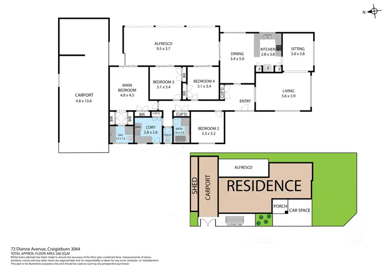 Floorplan of Homely house listing, 72 Dianne Avenue, Craigieburn VIC 3064