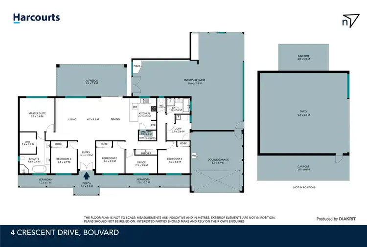 Floorplan of Homely house listing, 4 Crescent Drive, Bouvard WA 6211