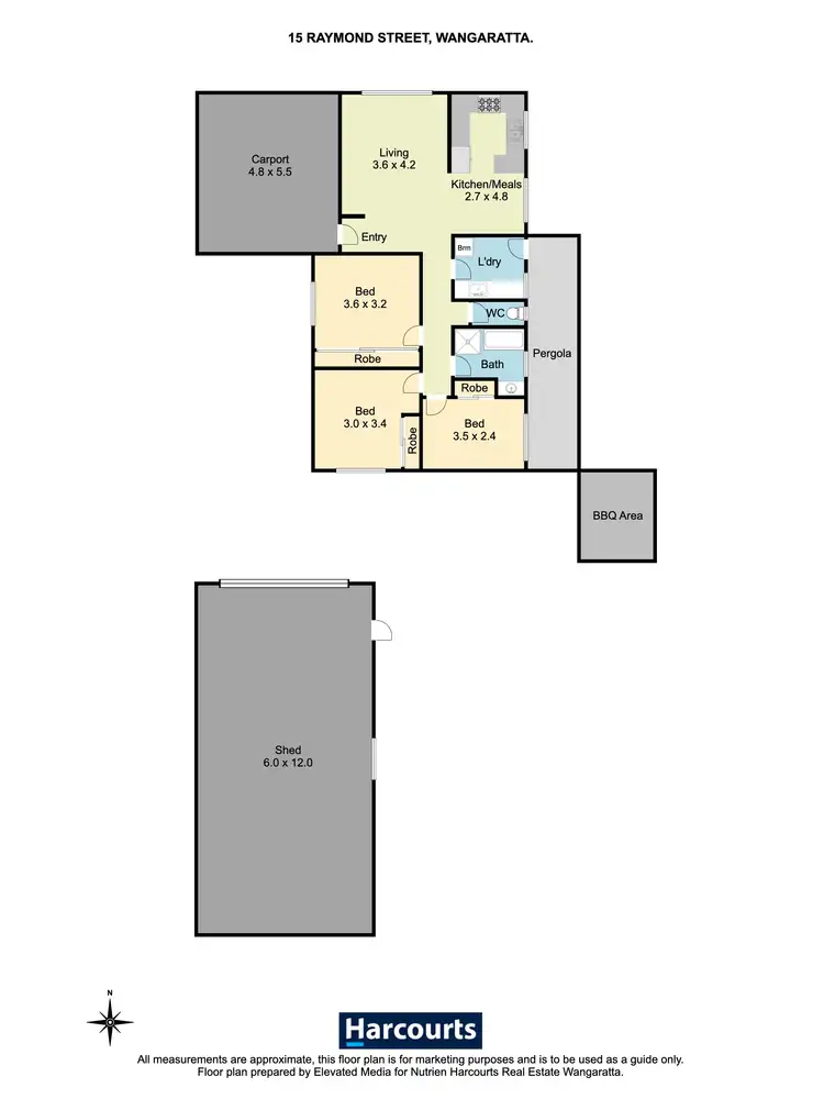 Floorplan of Homely house listing, 15 Raymond Street, Wangaratta VIC 3677