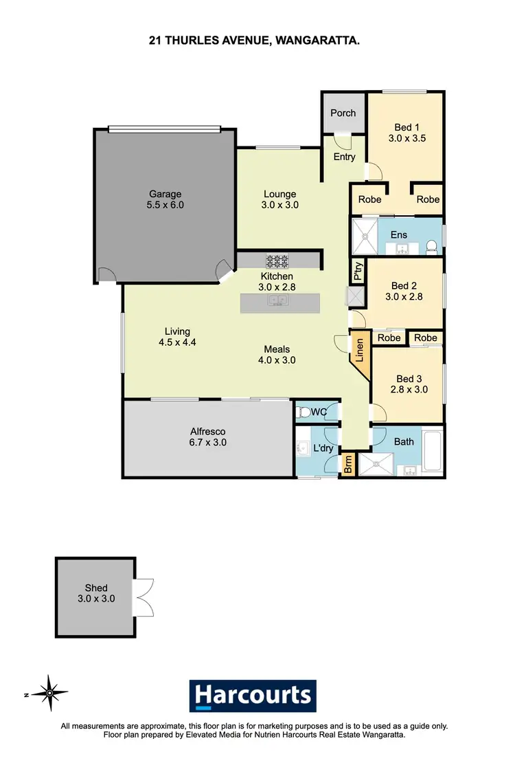Floorplan of Homely house listing, 21 Thurles Avenue, Wangaratta VIC 3677