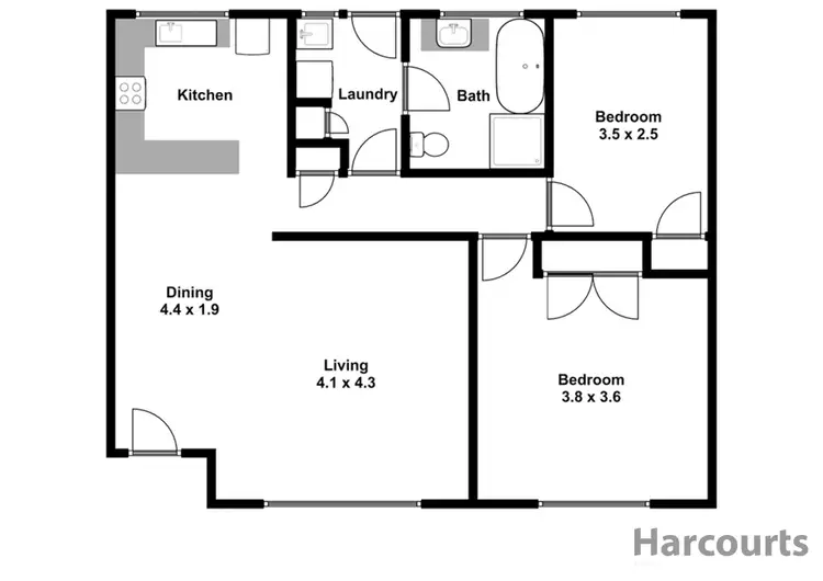 Floorplan of Homely unit listing, 3/24 Gibson Street, Moe VIC 3825