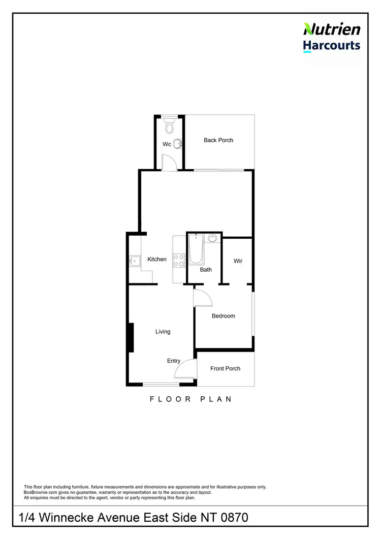 Floorplan of Homely unit listing, 1/4 Winnecke Avenue, East Side NT 870