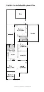 Floorplan of Homely unit listing, 3/32 Richards Drive, Morphett Vale SA 5162
